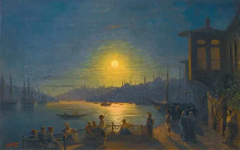 Månuppgång över Gyllene hornet av Ivan Konstantinovich Aivazovsky