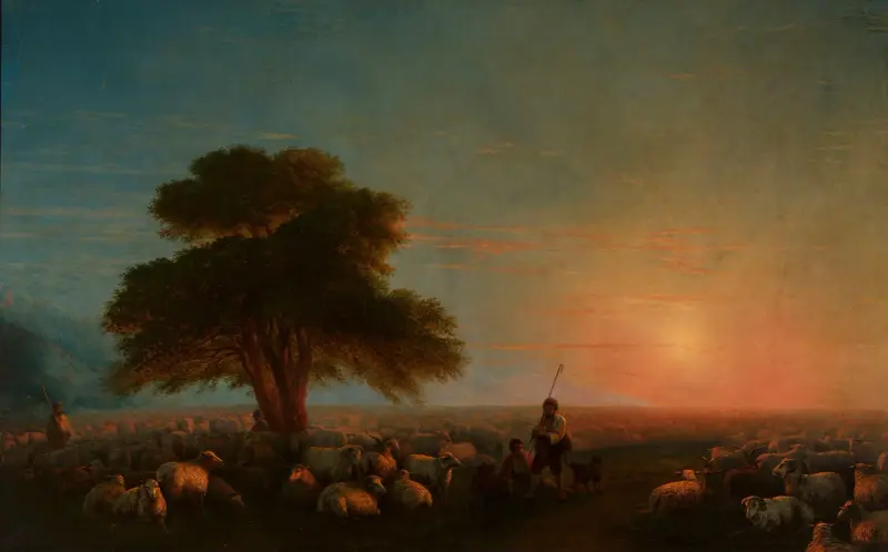Herde med fårhjord av Ivan Konstantinovich Aivazovsky