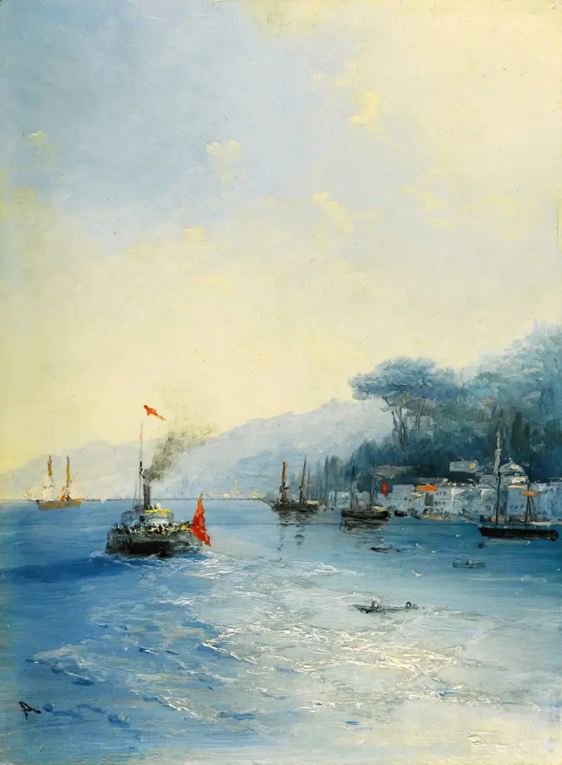 Sjöfart på Bosporen, Konstantinopel av Ivan Konstantinovich Aivazovsky