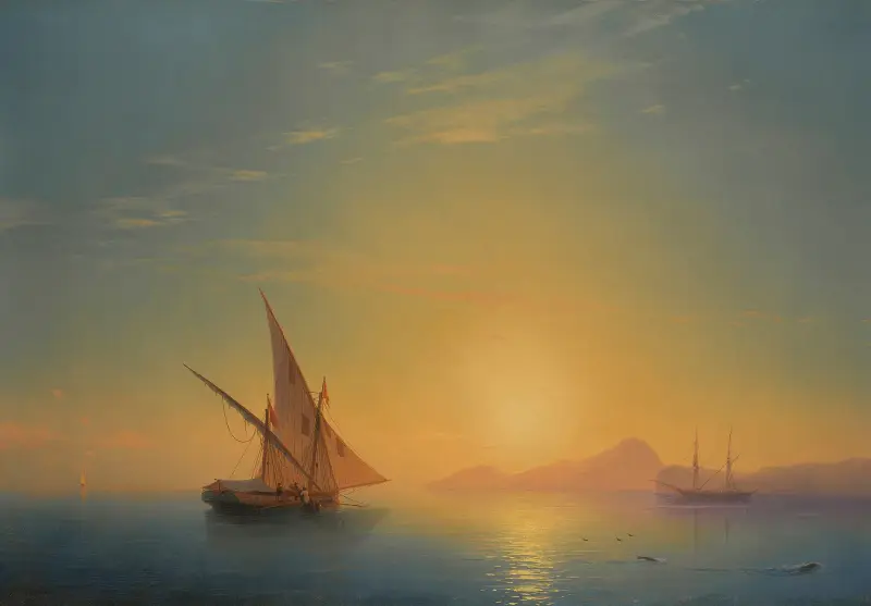 Sonnenuntergang über Ischia von Ivan Konstantinovich Aivazovsky