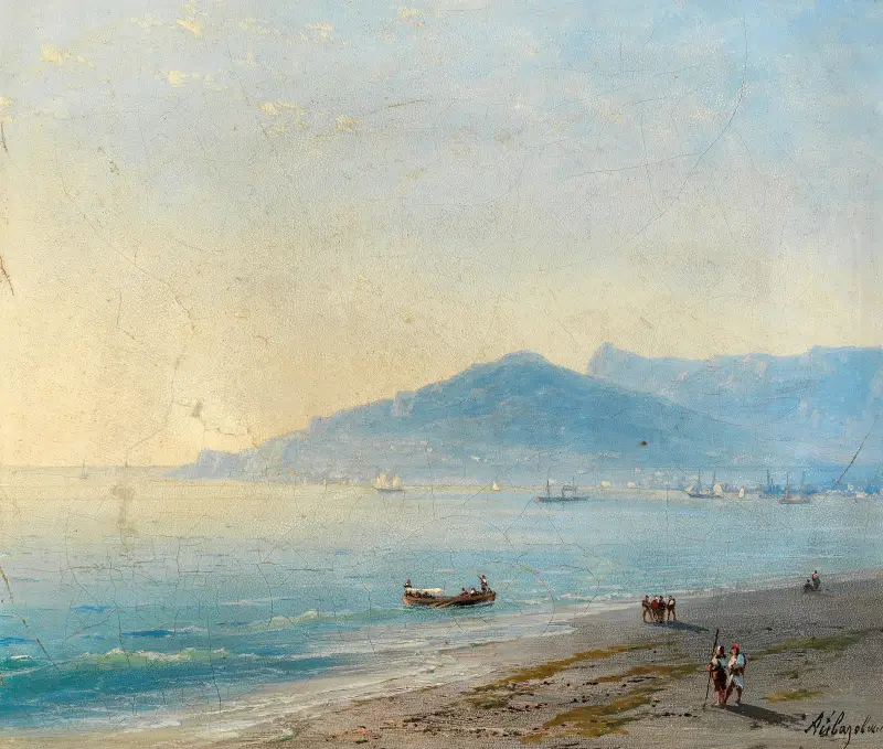 Jaltabukten med bergen Magobi och Ai-Petri av Ivan Konstantinovich Aivazovsky