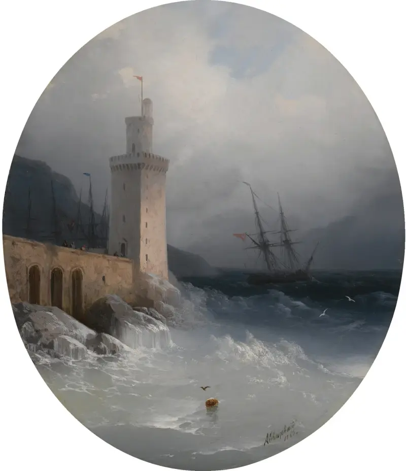 Vy över Amalfikusten av Ivan Konstantinovich Aivazovsky