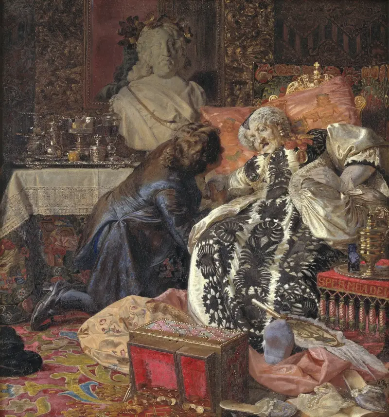 Der Tod der Königin Sophie Amalie von Kristian Zahrtmann