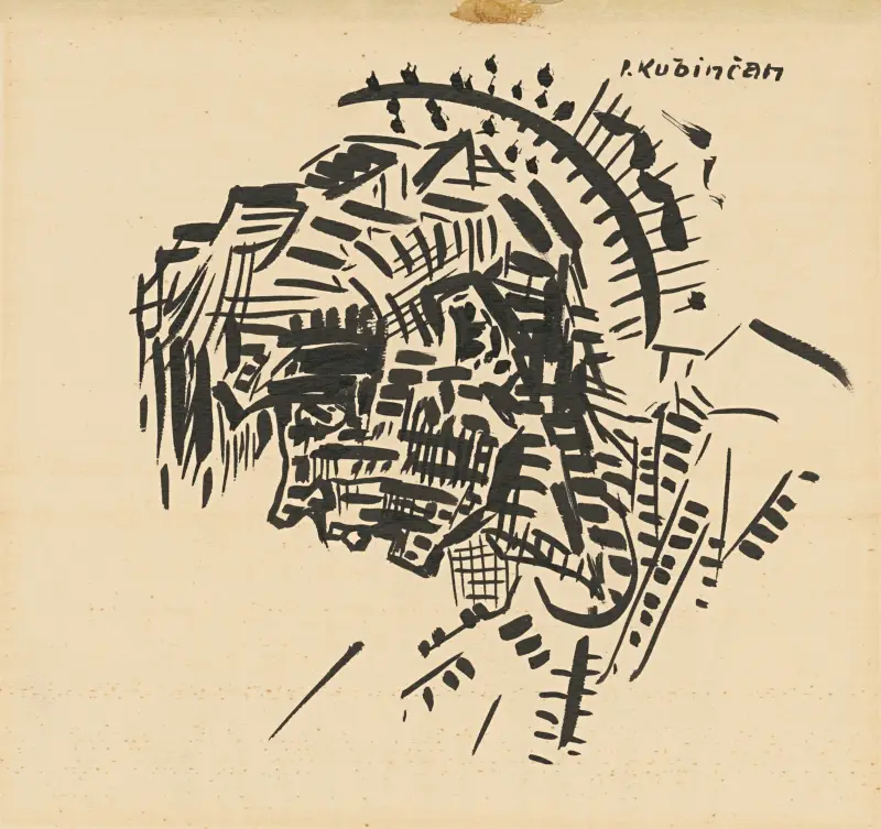 Head (Self-portrait as P. Kubínčan) av Arnold Peter Weisz-Kubínčan