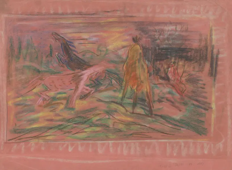 Horses in a Pasture av Arnold Peter Weisz-Kubínčan