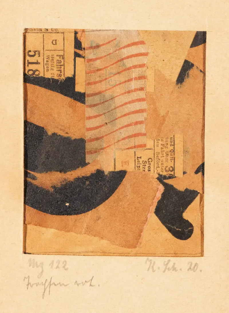 Mz 122 Tropfen rot. (Merzzeichnung), Kurt Schwitters