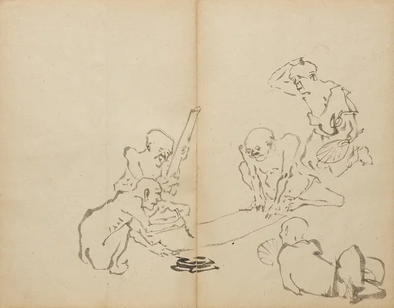 Kaligrafie v horku, Kawanabe Kyōsai
