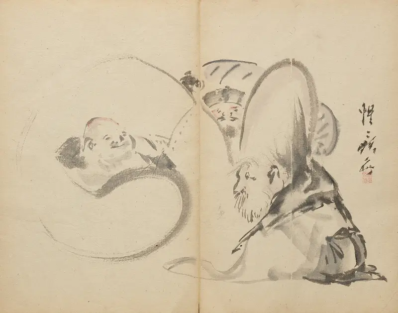 Lyckogudar av Kawanabe Kyōsai