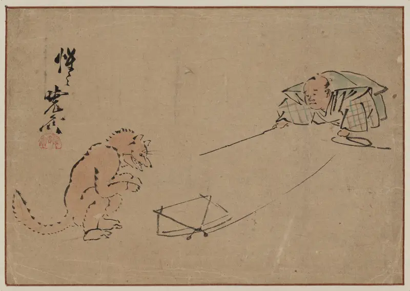 Tsuri gitsune, 1870 – Nr. 2, Kawanabe Kyōsai