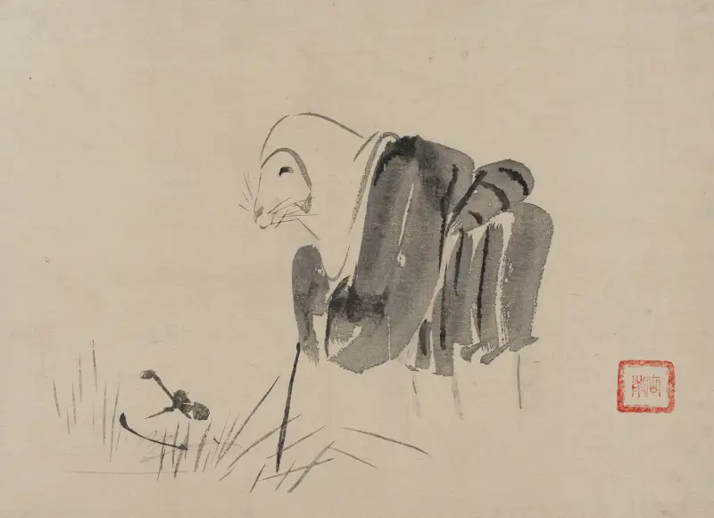 Tsuri gitsune, 1870 – Nr. 1, Kawanabe Kyōsai