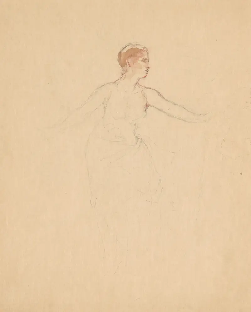 Female Torso av John La Farge