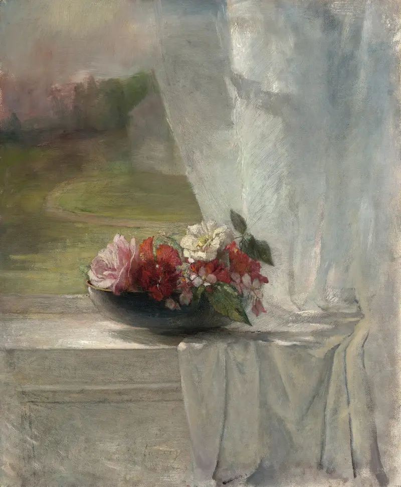 Kwiaty na parapecie, John La Farge