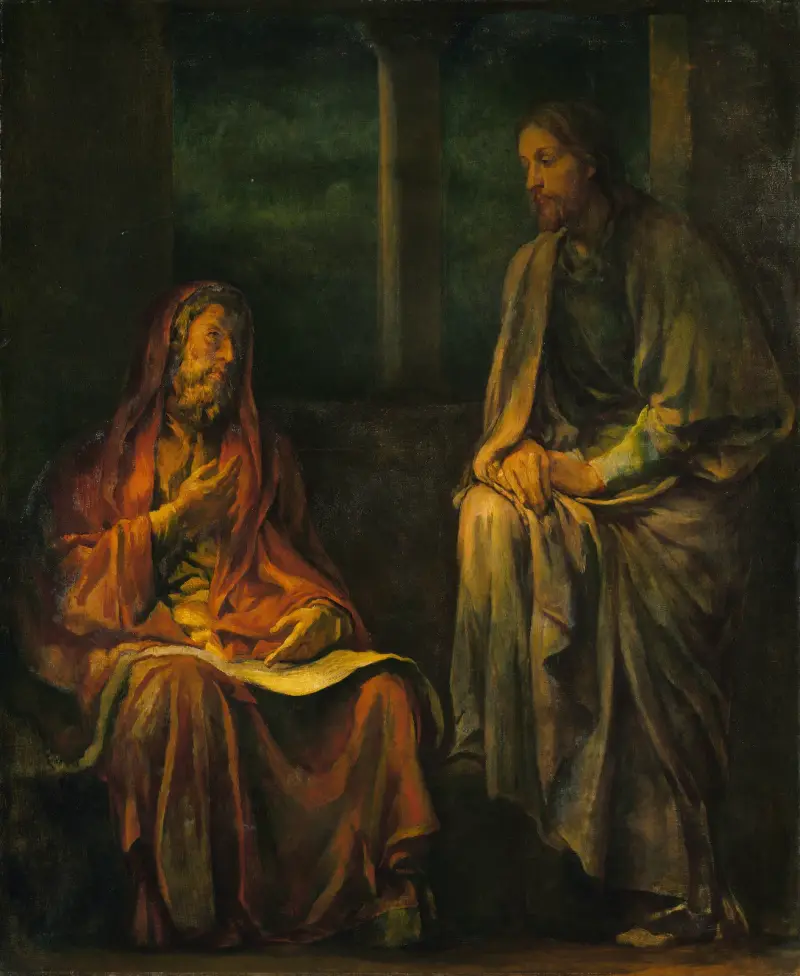 Nikodemus besöker Kristus av John La Farge