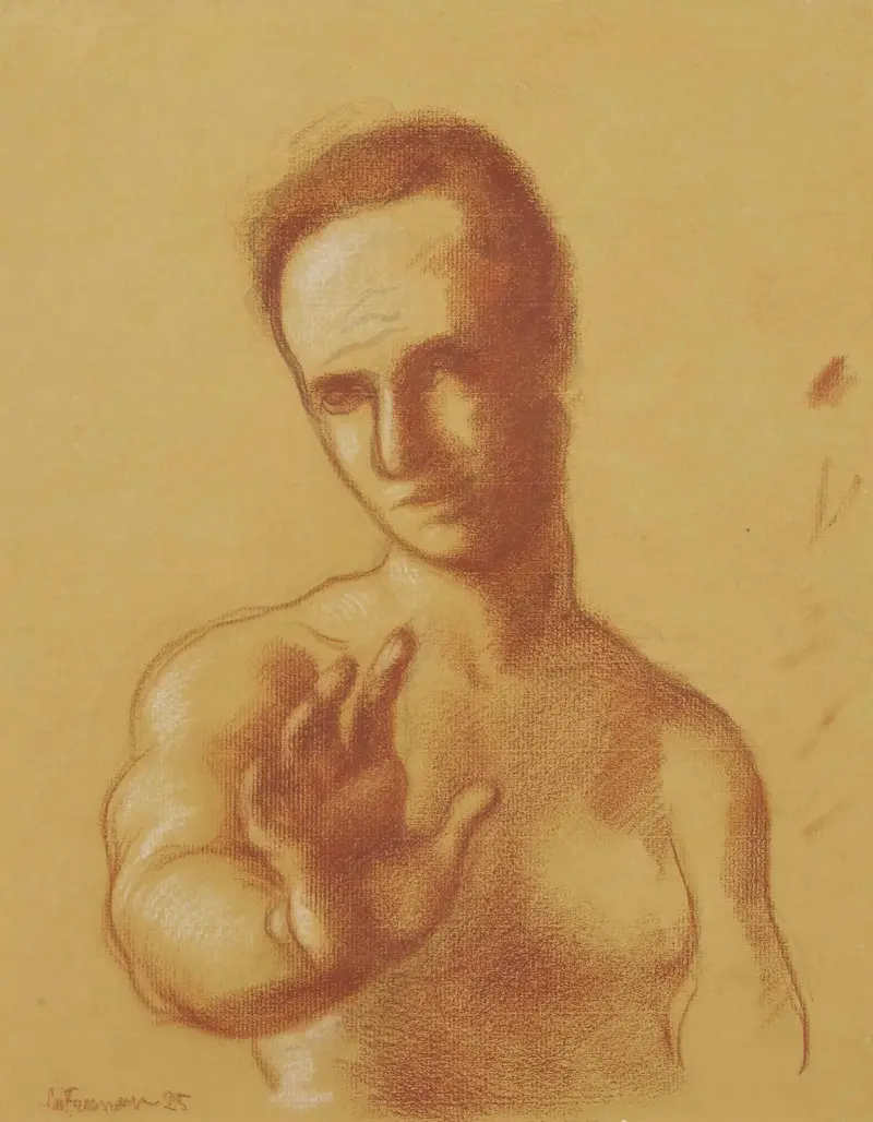 Der Mann mit ausgestrecktem Arm von Roger de La Fresnaye