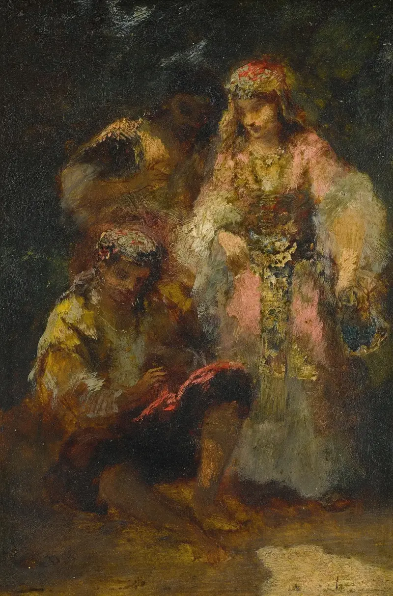 Grupp av bohemer i skogen av Narcisse-Virgile Diaz de La Peña