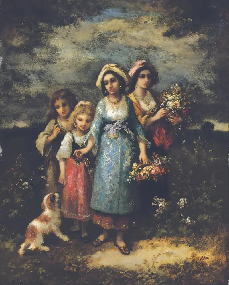 Picking Flowers av Narcisse-Virgile Diaz de La Peña