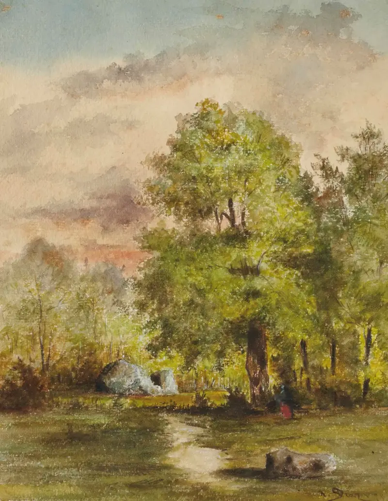 Vue d’une clairière av Narcisse-Virgile Diaz de La Peña