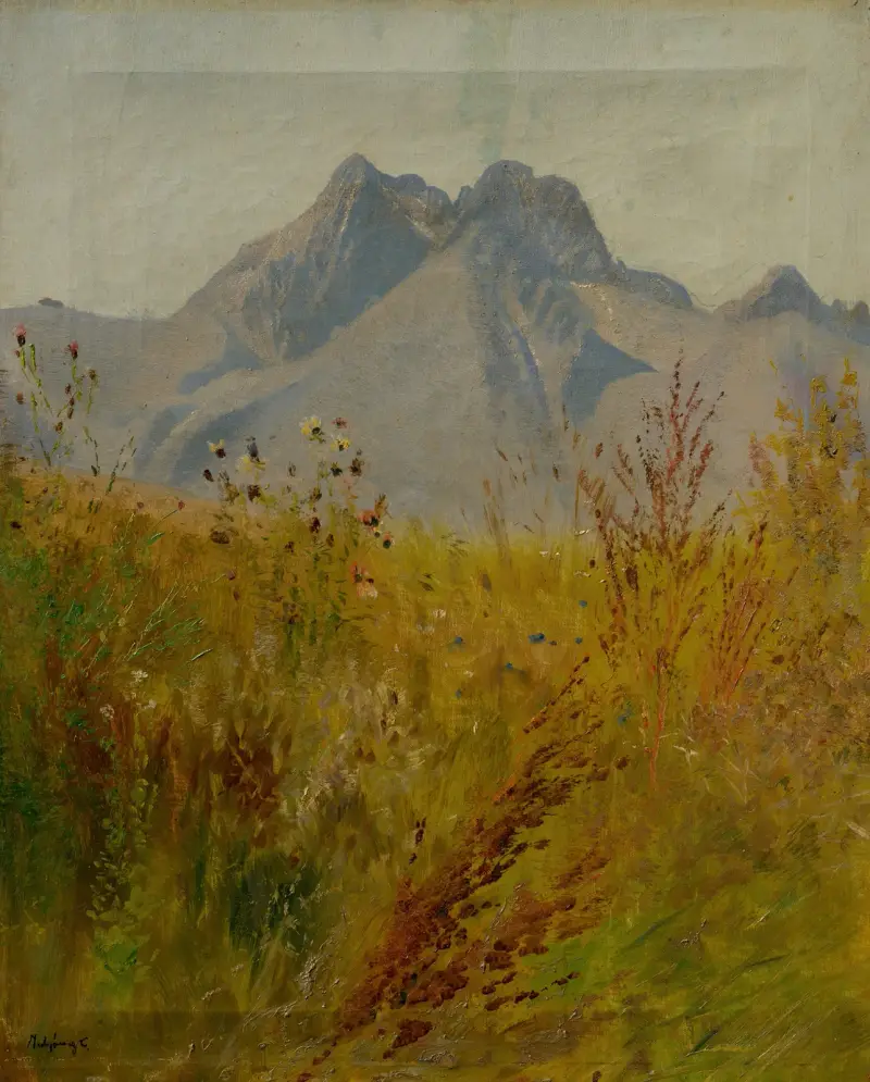 Lomnický Peak av Ladislav Mednyánszky