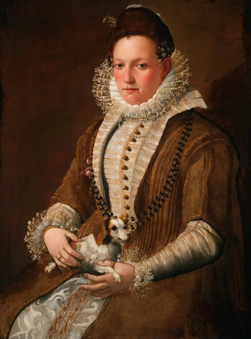 Porträt einer Dame mit Hund von Lavinia Fontana
