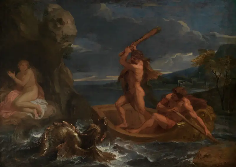 Herakles befreit Hesione von Charles Le Brun