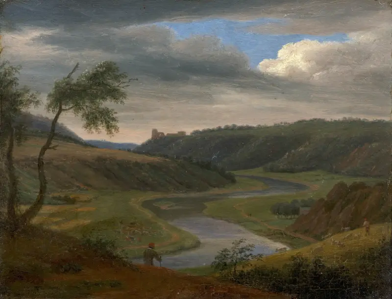 Landskap vid Maas nära Aiglemon av Elisabeth Louise Vigée Le Brun
