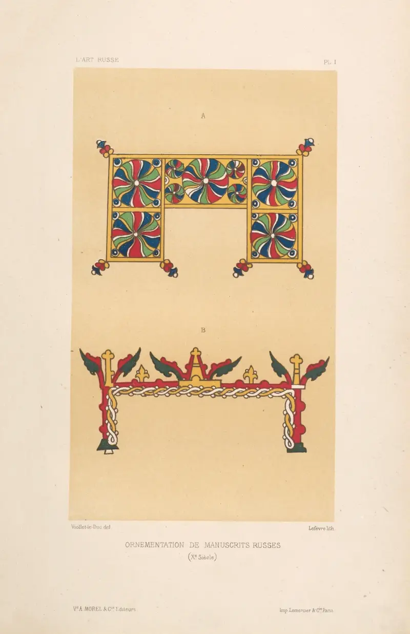 Ornamentik russischer Handschriften (10. Jahrhundert) von Eugène-Emmanuel Viollet-le-Duc