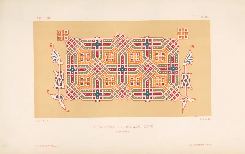 Ornementation d’un manuscrit russe (XVe siècle), 1877 – nr 2 av Eugène-Emmanuel Viollet-le-Duc