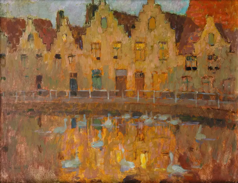 Hus i Brygge av Henri Le Sidaner