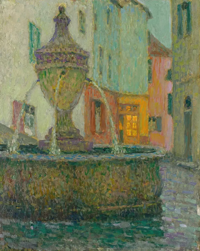 Fontänen, Saint-Paul-de-Vence av Henri Le Sidaner