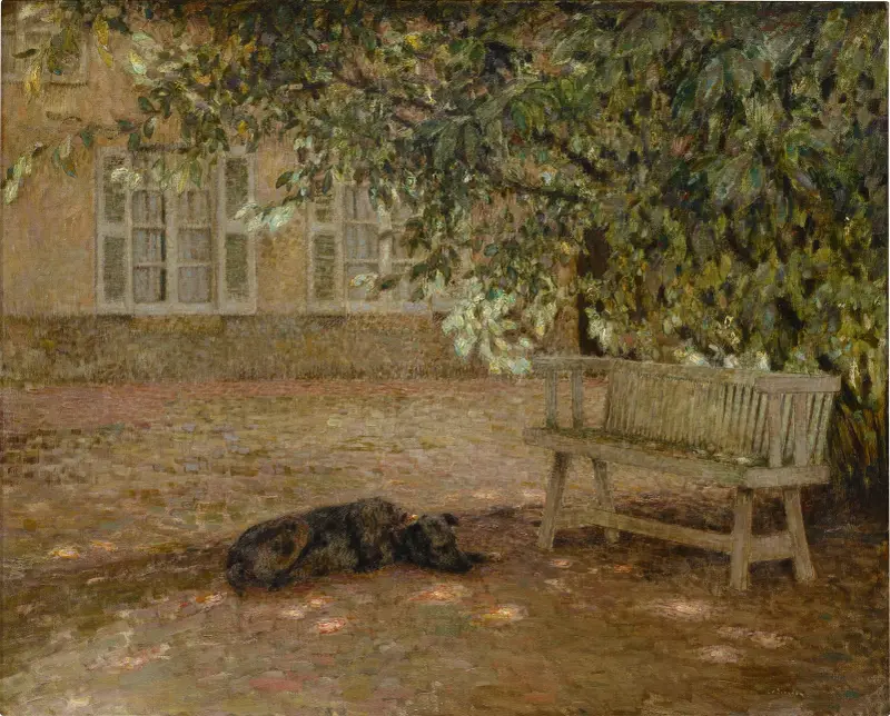 Ławka, Gerberoy, Henri Le Sidaner