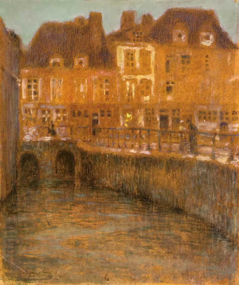 Kanalen eller kvällen av Henri Le Sidaner