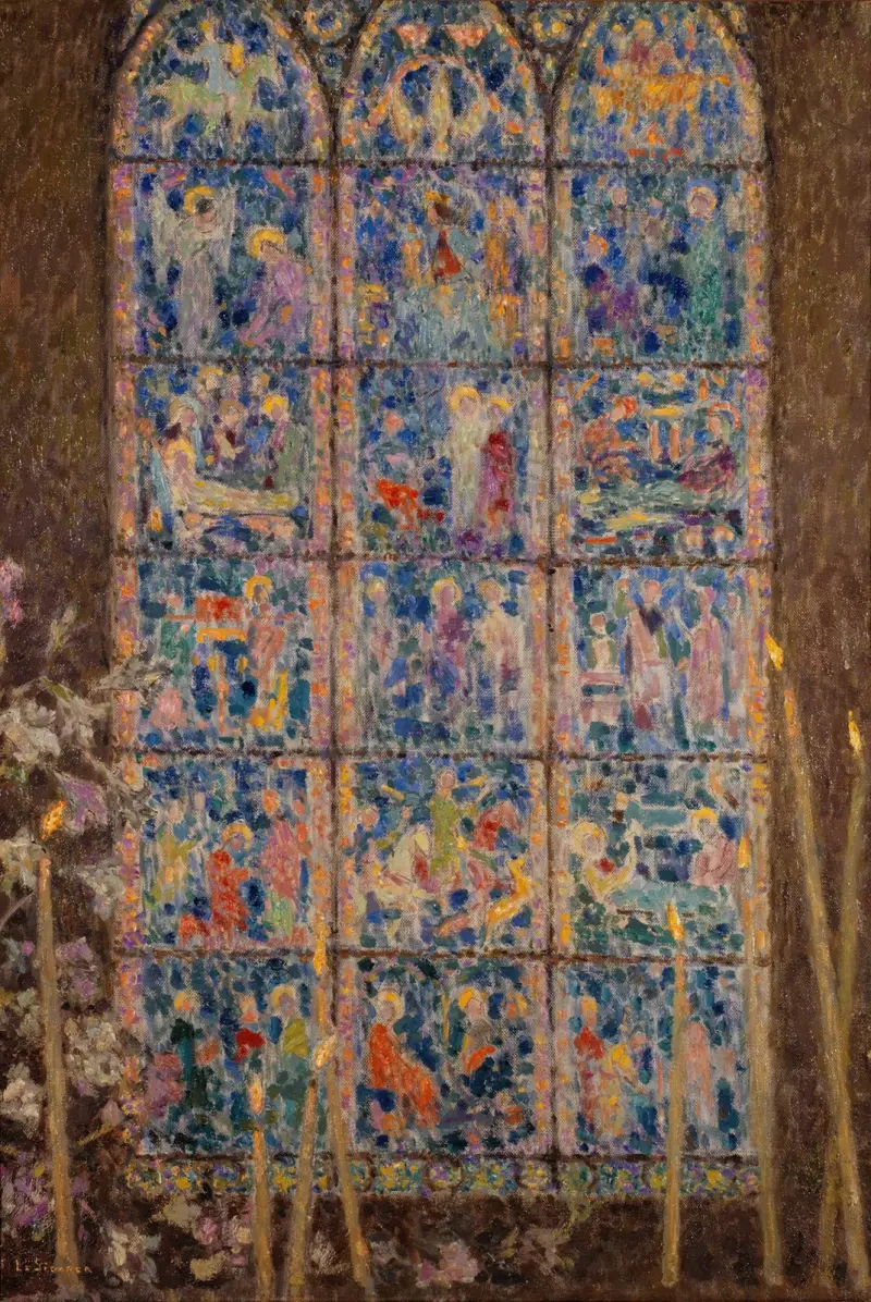 Die Glasmalerei, Chartres von Henri Le Sidaner