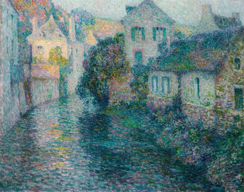De gamla husen, Quimperlé av Henri Le Sidaner