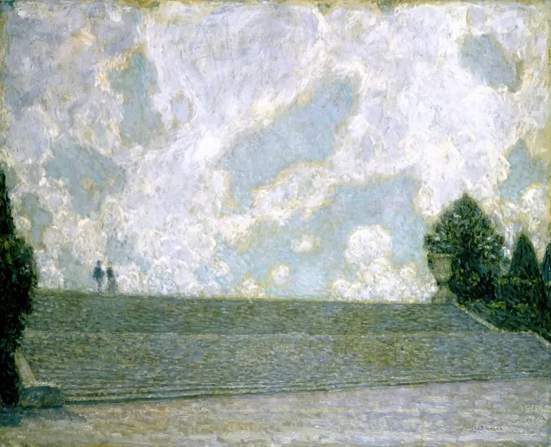 Trappan vid slottet i Versailles av Henri Le Sidaner