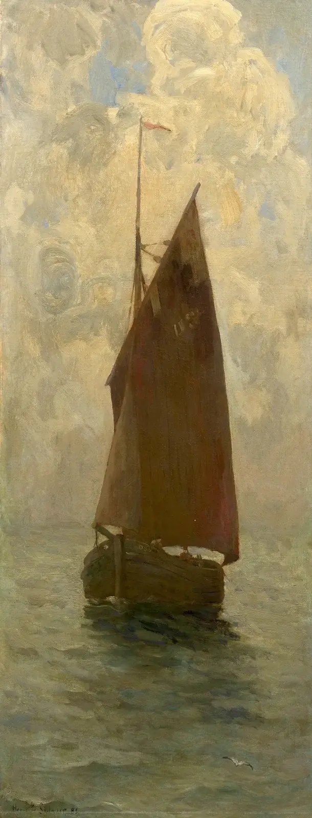 Segelbåt i stilla hav av Henri Le Sidaner