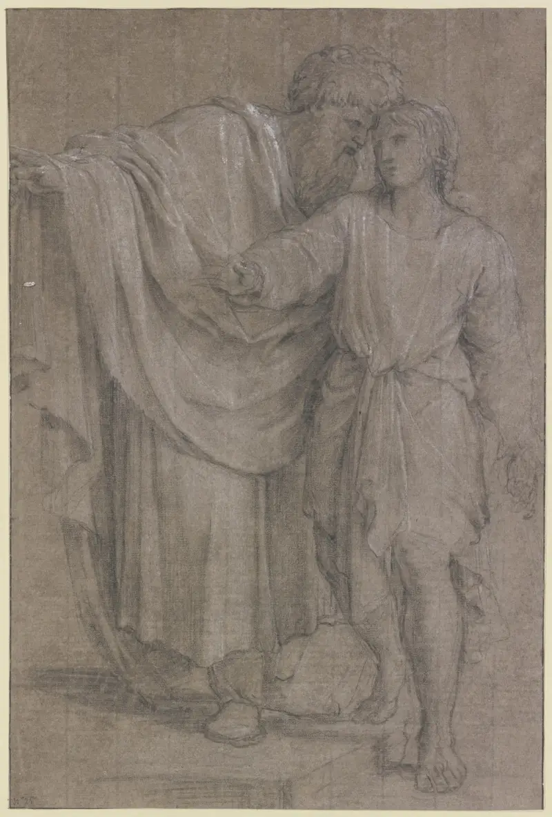 Jakob med sin son Josef av Eustache Le Sueur