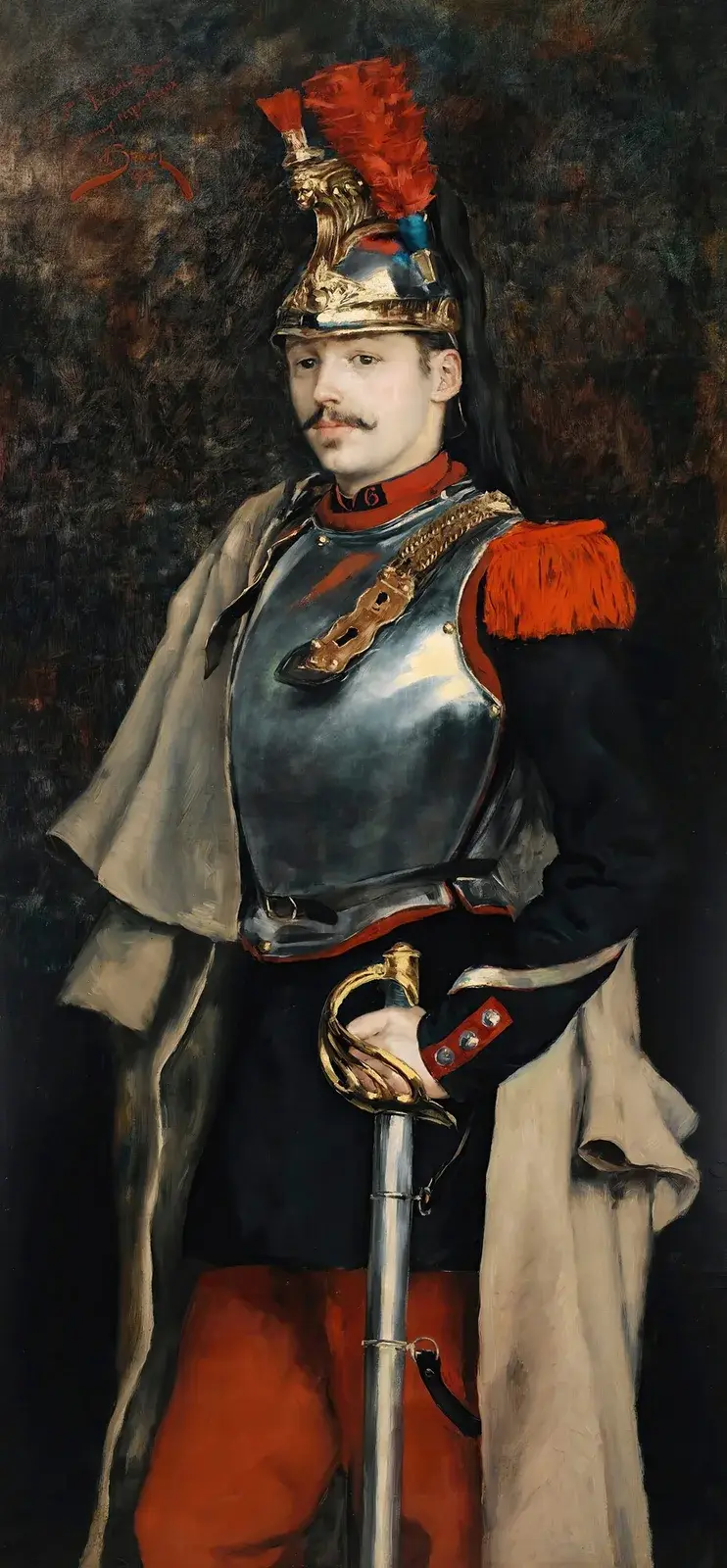 Porträtt av en man, förmodligen mr Filleul-Brohy av Julius Leblanc Stewart