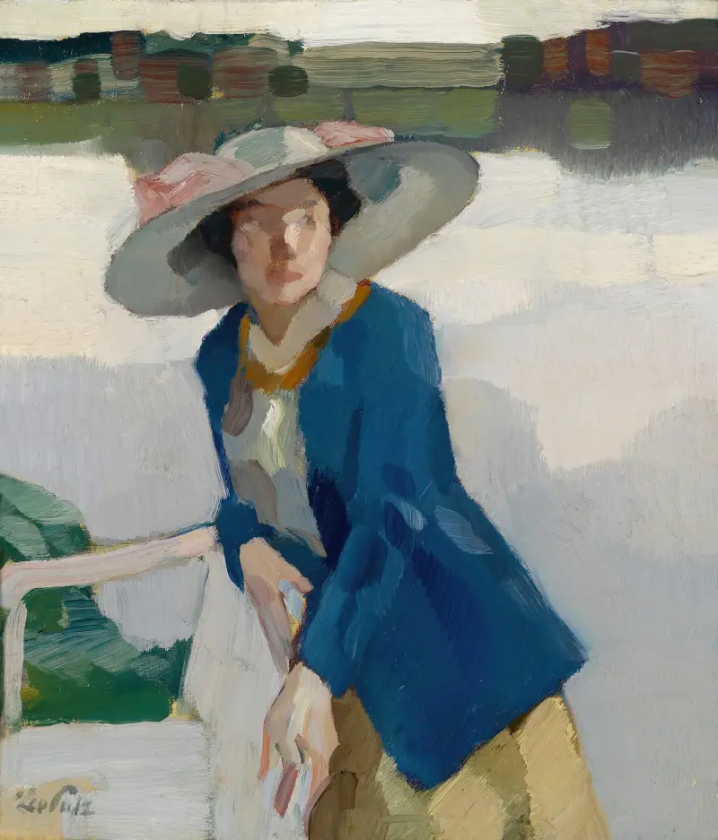 Frieda am Langenbürger See von Leo Putz