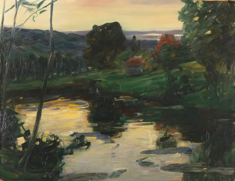 Landschaft an den Osterseen von Leo Putz