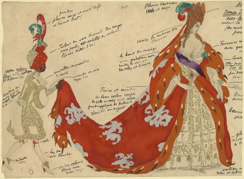 En hovman i Den sovande prinsessan av Léon Bakst