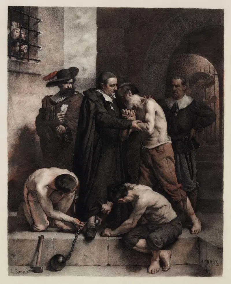 Der heilige Vinzenz von Paul kauft Galeerensklaven frei von Léon Bonnat