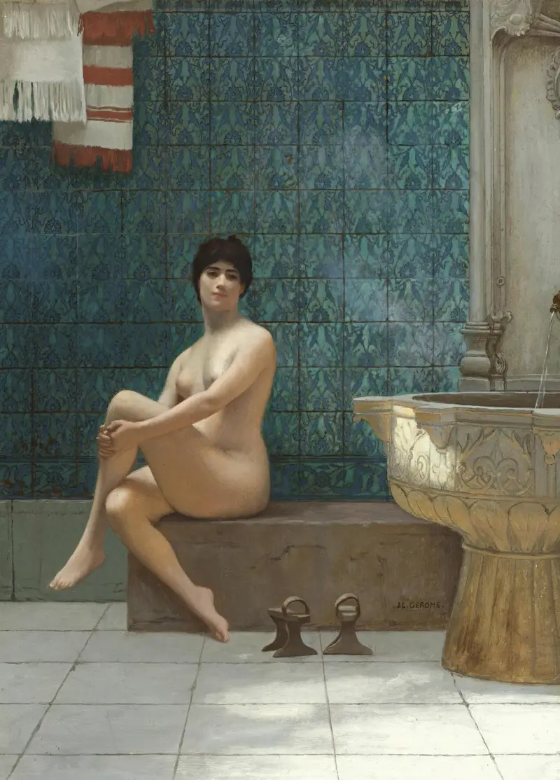Badende am Becken von Brousse von Jean-Léon Gérôme