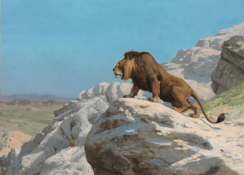 Lev na stráži, Jean-Léon Gérôme