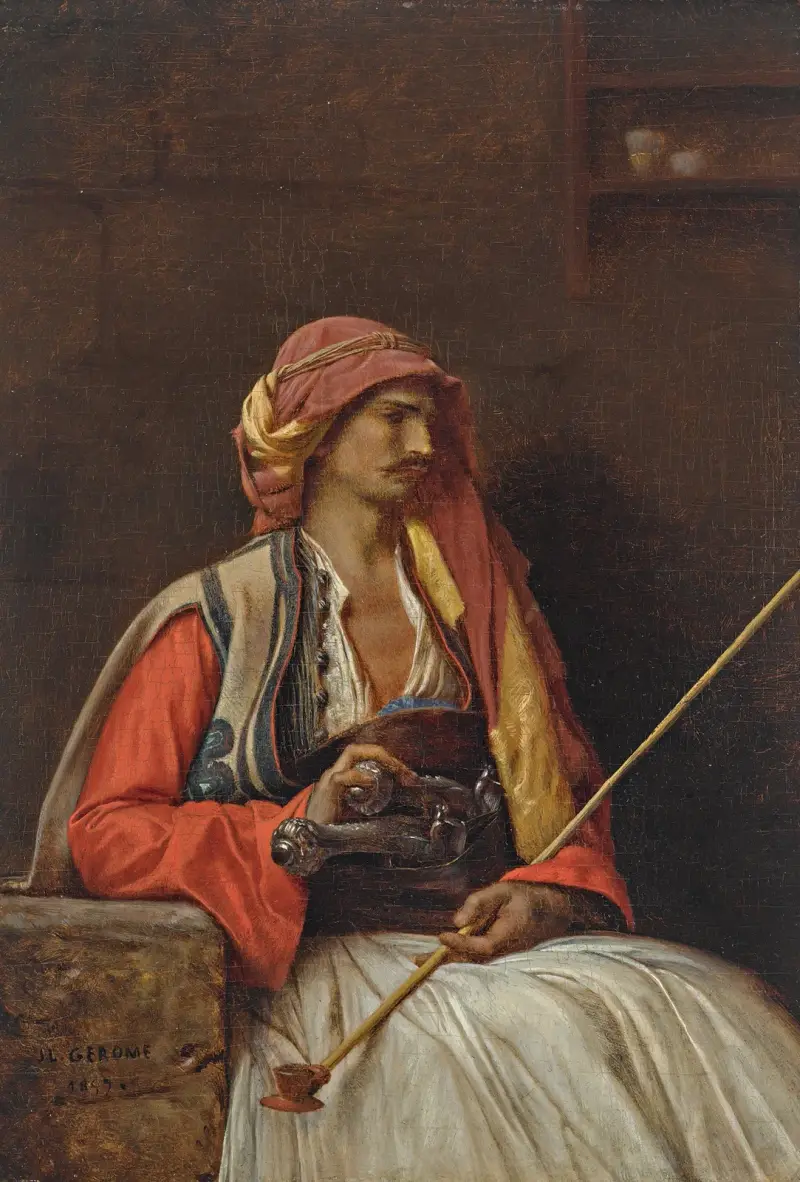 Seated Arnaut av Jean-Léon Gérôme