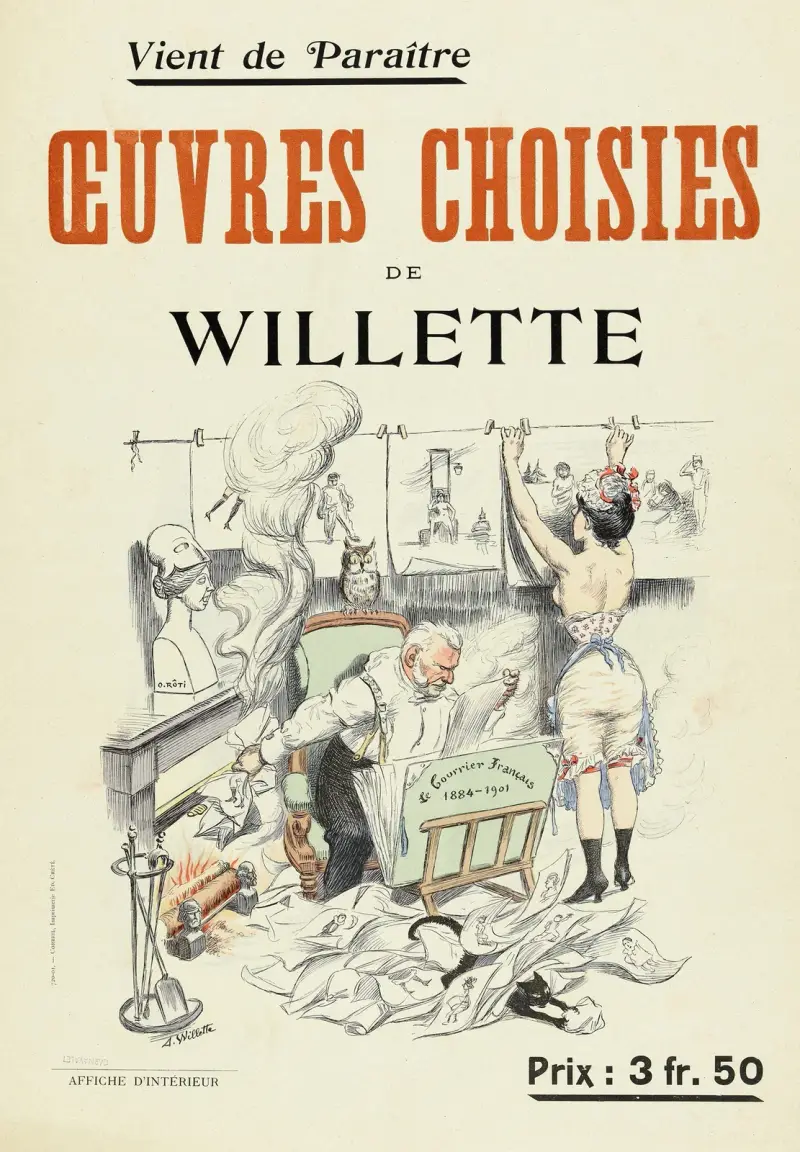 Snart utgiven: Willette, utvalda verk av Adolphe Léon Willette