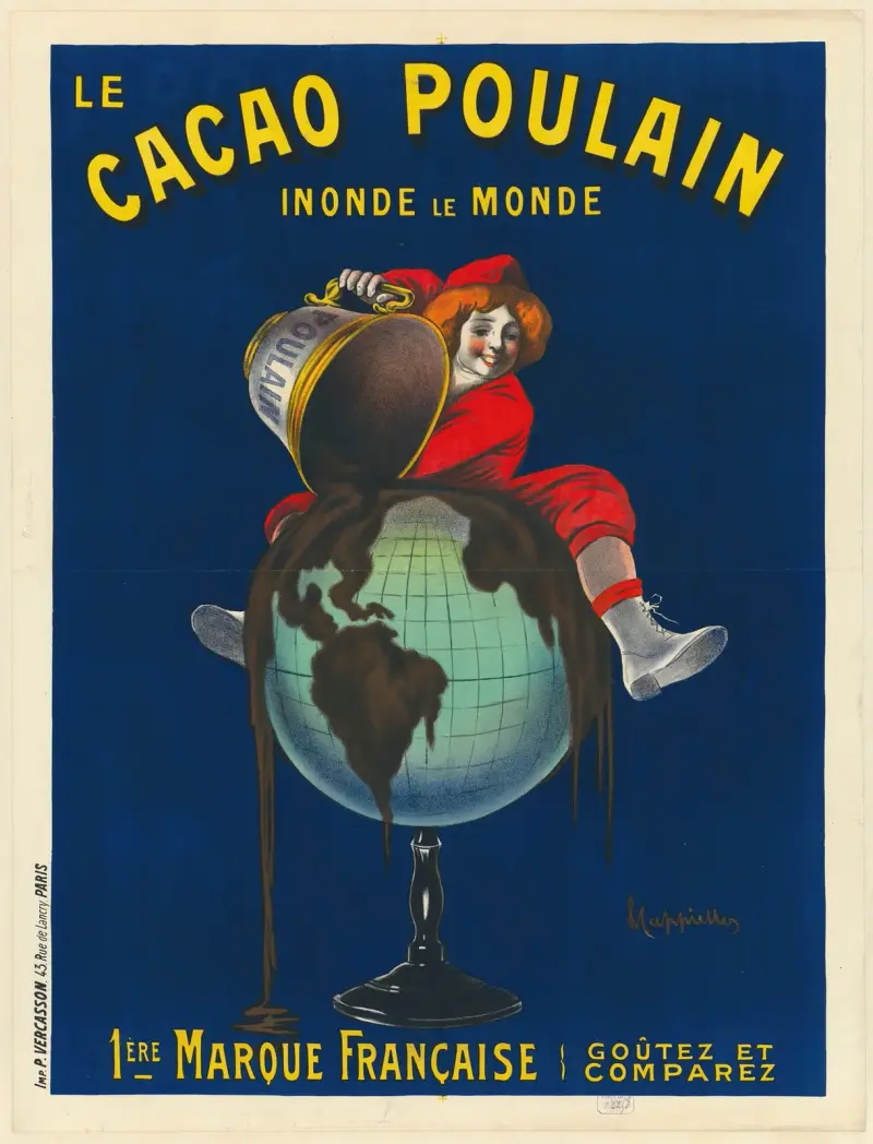 Le Cacao Poulain inonde le monde. 1ère marque française. Goutez et comparez av Leonetto Cappiello