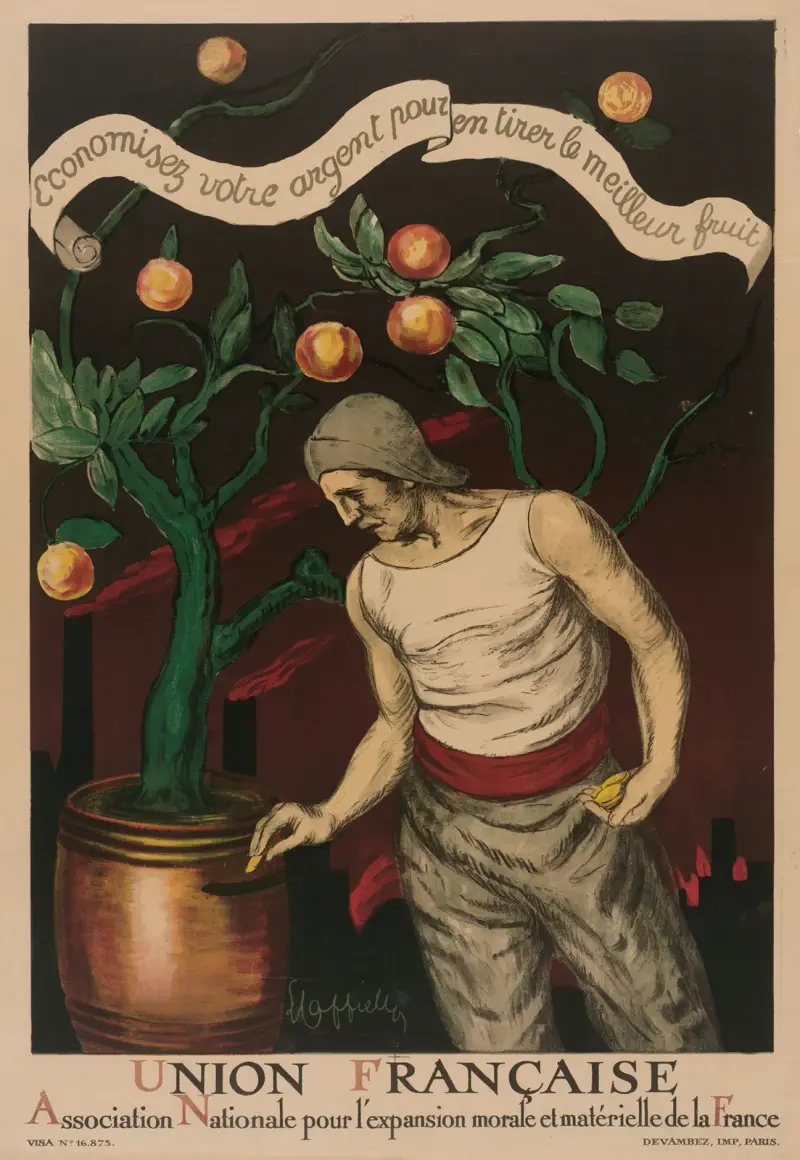 Union Française Association Nationale pour l’expansion morale et matérielle de la France av Leonetto Cappiello