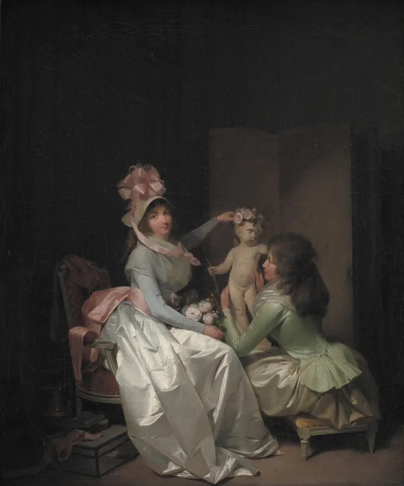 Smyckning av Cupidostatyetten av Louis-Léopold Boilly