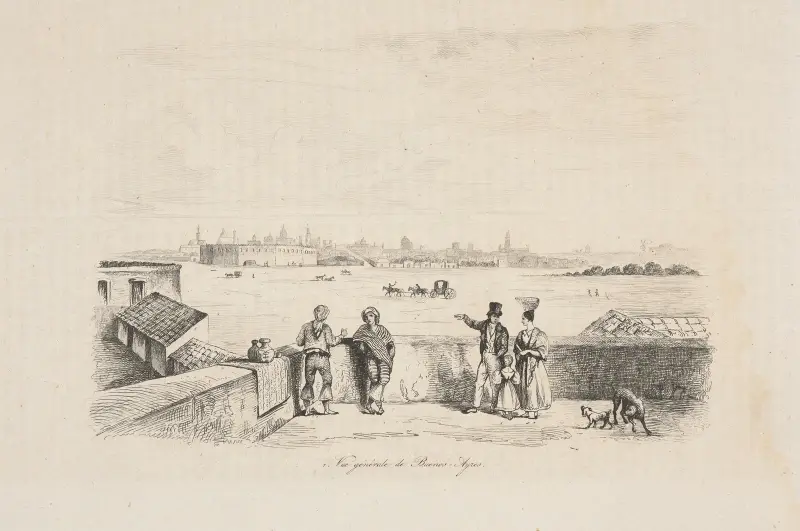 General view of Buenos Aires av Louis-Léopold Boilly