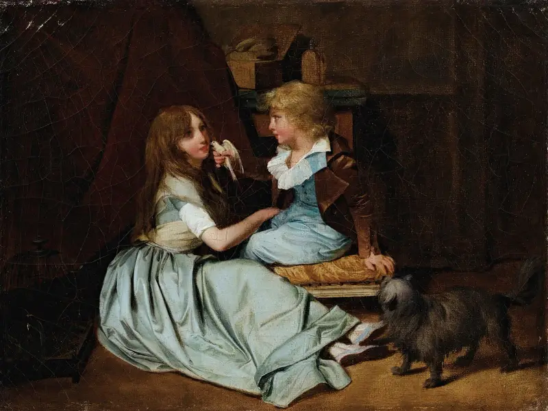 The Cherished Dove av Louis-Léopold Boilly